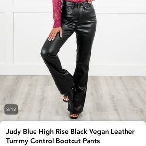 Judy Blue Vegan Leather size 7 pants NWT